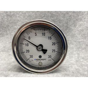 ASHCROFT Duralife 25-1009-SWL-02B-30IMV&30 PSI Analog Pressure Gauge 2.5” Dial
